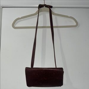 Portland Leather Dark Brown Crossbody Bag